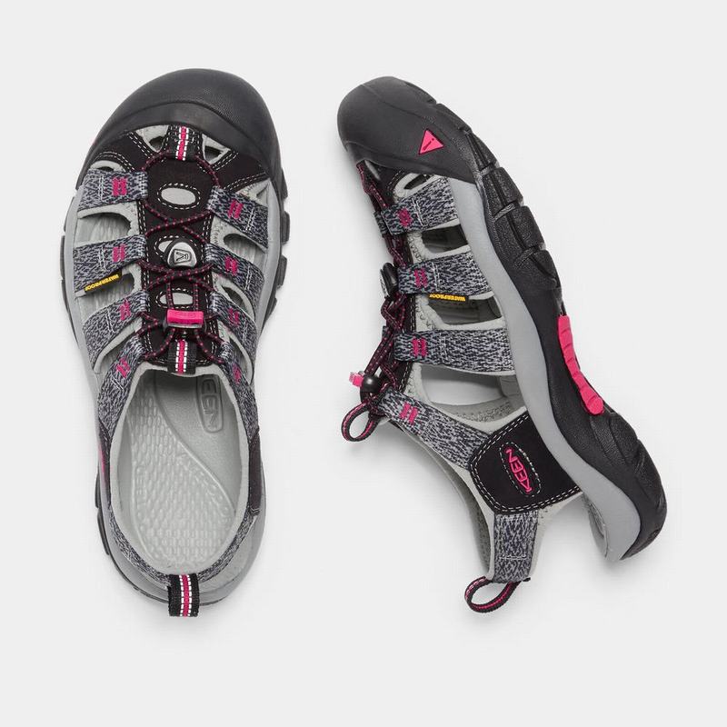 Keen Newport H2 - Kadın Trekking Sandalet - Siyah/Pembe - Turkey (862490EAO)